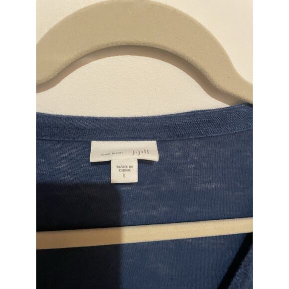 J. Jill Womens Love Linen Button Front Cardigan Sweater Loose Lagenlook Large - Picture 5 of 5